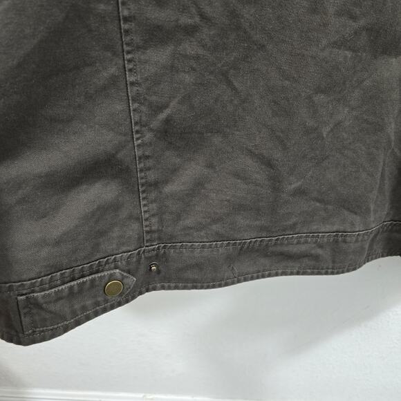 Whattry Men’s Utility Jacket XL Brown Hooded Military Field Coat Cargo Casual - Picture 11 of 16